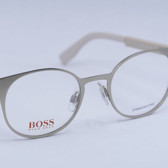 🕶️ New Hugo Boss BO 0284 0CGS00 Eyeglasses - Matte Light Gold Frame - Picture 7 of 12